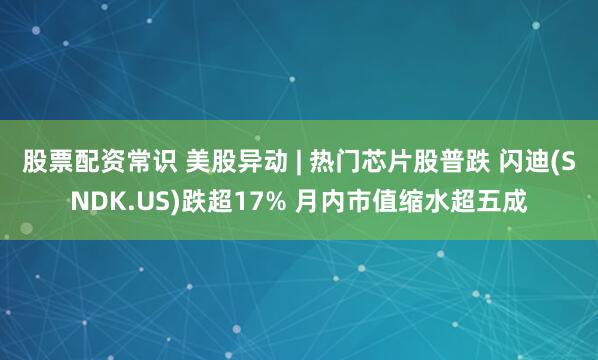股票配资常识 美股异动 | 热门芯片股普跌 闪迪(SNDK.US)跌超17% 月内市值缩水超五成